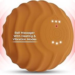 JCBL ACCESSORIES Orb Deep Tissue Ball Massager Mild Heating Mode, 4 Vibration Modes, 360-Degree Massages, Cordless And Skin Friendly, Blood Circulation And Daily Relaxation, Type C Charging(Orange)-picture-26