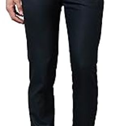 Men Slim Fit Structure Pattern Polyester Blend Pleatless Formal Trouser-image-3