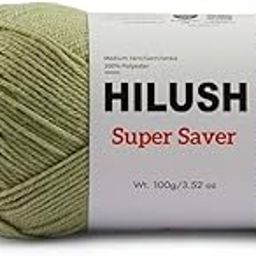 HILUSH SUPERSAVER, Poly Yarn Supersoft Hand Knitting Wool Ball, (1 Ball/100 Gram Each) Ball Suitable for Craft, Crochet, Amigurumi, Embroidery, Toys, Garments, Flowers and Hobby Projects , 2 Fine , Shade no (army green)-image-31