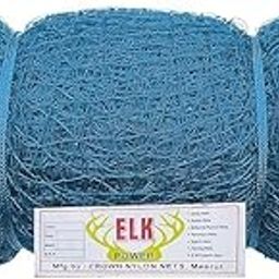 Elk Power 50x10 Feet Nylon Cricket Net – Durable Outdoor Practice Net for Batting & Bowling Training (Blue, Elk Power)**-2