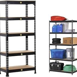 BLADESMITH Store 5-Tier Boltless Storage Rack Heavy-Duty Storage Organizer, Multipurpose Iron Shelves, Garage & Home Shelving, Adjustable Metal Shelf with Wooden Planks-image-37
