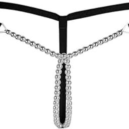 White Pearl G-String- Black-picture-46