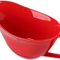 THE STYLE SUTRA Gravy Boat Elegant Photo Props Sauce Boat Container for Beefsteak BBQ Picnic red-13