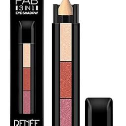RENEE Fab 3 In 1 Eyeshadow 4.5Gm - Highly Pigmented 3 Shades In 1 Stick, Adds Dimension And Intensity With Shimmery Finish, Enriched With Vitamin E, Assorted-picture-0