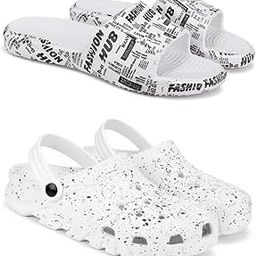 Lightweight Classic Clogs || Sandals with Slider Adjustable Back Strap for Men-Combo(2)-3104-3057-8 White(COMBO(2)-3104-3057-8_BZ)-picture-50
