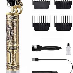 Professional Rechargeable Cordless Electric Buddha Pattern Hair Clippers Barbers Zero Gapped Trimmers Hair cutting Kit T Blade Hair Trimmer For Men (MP-99)-image-20
