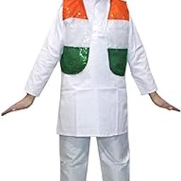 Kaku Fancy Dresses Polyester Tricolor Jacket For Independence Day/Republic Day Tricolor Costume For Boys & Girls-image-38