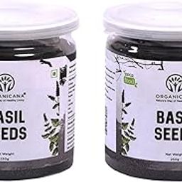 Organicana Raw Sabja Basil Seeds 500 Grams (Pack Of 2) Nutrient-Rich, Pure Basil Seeds For Healthy Drinks, Smoothies, And Recipes-image-67