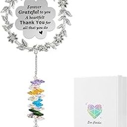 Sun Catcher Gift with Engraved Thank You Message,Thank You Gifts for Women, Hanging Crystal Suncatcher for Window Rainbow Maker, Appreciation Gratitude Gifts for Friend Family Anniversary-image-15