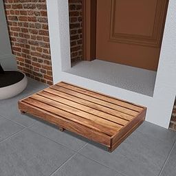 Craftsline Wooden Step Platform 3.8" Height, Outdoor Steps with Non-Skip Pads for Seniors, Acacia Wood Step Stools for Adults, Stool for Bed (No Assembly Required)-picture-28