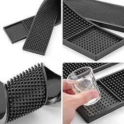Aicon® Durable and Stylish Bar Mats for Spills. BarMat is for Coffee, Bars, Restaurants & Counter Top Dish Drying, Glass Drying Product Size 60cm x 8cm x 8mm Thickness (Set of 10 Pieces)-image-51