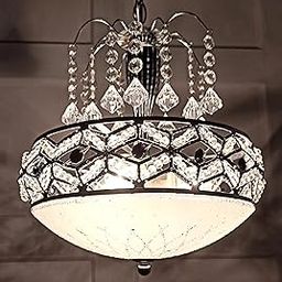 SHRI MAHAL ANTIQUES Crystal Big Size Jhumar Ceiling Light for Living Room/Hall/Bed Room Ceiling Light Ceiling Lamp-image-6