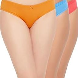 Women's Cotton Spandex Low Waist Outer Elastic Bikini Panty - Pack of 3-image-50