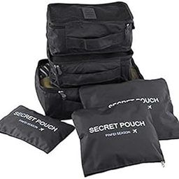 Shuang You Packing Cubes/Travel Pouch/Bag Suitcase Luggage Organiser Set of 6 (Black, Polyester)-image-11