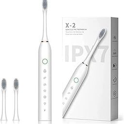 VIHM Sonic Electric Toothbrush for Adults,Rechargeable Electric Toothbrushe with 2 Brush Heads, 6 Modes, 2 Minutes Smart Timer,4 Hours Fast Charge for 45 Days (Toothbrush + 2 Brush Heads, WHITE)-image-42