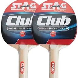 Stag Iconic Club Series Table Tennis Racket | Beginner Training Series Ping Pong Racquet| Pro Custom Designed Comfortable Grip Paddle Pack of 2-15
