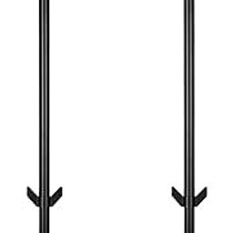 Acuxiaza 2 Pack Stakes For Yard Signs 18 Inches Yard Sign Stakes Waterproof Yard Sign Holder Black Metal Sign Stakes Suit For Outdoor Lawn Yard Metal Signs-image-2