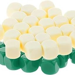 HEAVENGLOW 50 Pieces Opaque Blank Dice D6 for D&D RPG Party Games Green + Beige | Accessories | Role Playing Games | Games-image-44