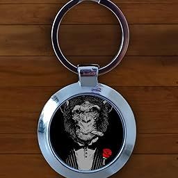 Monkey Business Round Kecyhain | Customization also available-76