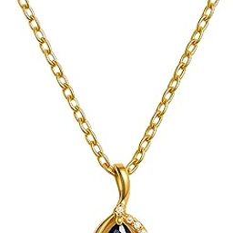 Teardrop Pendant Necklace for Women & Girls | Deep Blue Tanzanite Look CZ in Pear Shape Drop | Brilliant Cut Elegant Jewelry Gift for Anniversary, Birthday & More-image-21