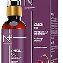 N+ Professional Onion Hair Oil | Enriched with Onion Extract | Reduces Hair Fall, Controls Dandruff & Strengthens Hair | Nourishing & Scalp-Revitalizing Formula | Promotes Thicker, Healthier Hair Growth | 100ml-36