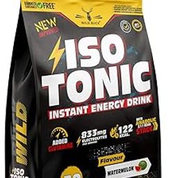 Wild Buck Isotonic Instant Energy Drink Formula, Extended Workout Electrolyte Energy Drink with Anabolic Stack 2:1:1 BCAA, Dextrose Monohydrate and L-Glutamine | 833mg Electrolytes [32 Servings, Watermelon]-2