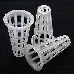 WE Hydroponics 2 x 4 inch netpots (2 inch netpots with 4 inch Height) for NFT Hydroponic, Aquaponic System (White-10pc)-21
