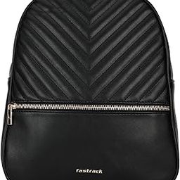 Quilted Faux Leather Backpack for Women | Minimalist Everyday Bag with Zipper Closure, Inner Organizer Pockets & Padded Straps | Stylish Black Backpack for College, Travel & Daily Use-image-21