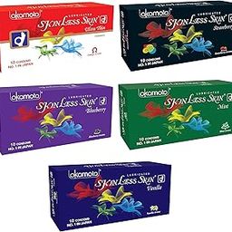 Okamoto Condoms For Men Skinless Skin - Ultra Thin,Strawberry,Blueberry,Mint & Vanilla (5 x 10s)-picture-28