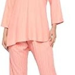 Women's Rayon Printed Top & Pyjama Set in Peach Colour-image-36