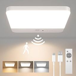 ELEPHANTBOAT® Magnetic Wall Lamp Ceiling Light with 3-Color LED, Smart Motion Sensor with Remote Control, USB Rechargeable 4000mAh Battery, Ceiling Light for Bedroom, Cabinets, Hallway-picture-4