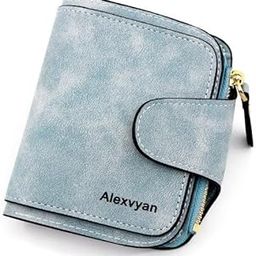 Small Women's Purse Wallet Organizer Female Hand Clutch Women/Ladies/Girls Wallets Credit Card Holder (Blue)-image-73