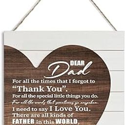 Dad Gifts from Daughter, Wooden Plaque Heart Sign, Dad Heart Plaque Sign for Home Decor, Wall Decor Art, Father's Day Gift for Best Dad, Birthday Gift, Sentimental Dad Poem, Thank You Gift for Dad-image-61