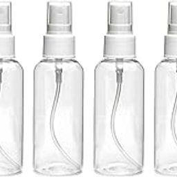 50 ml Transparent Plastic Empty Refillable Reusable Fine Mist Spray Bottle Container for Sanitizer, Perfume, Rose water, Travel, Home Care, Other DIY Products (Pack of 6)-26
