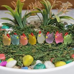 Wonderland Imported Miniatures (Pack of 8) Glow hens | Shelf Décor | Miniature Figurine| Shelf Décor | Resin Home décor | Gift Items-image-13