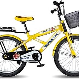 Vaux 2Cati 20T Cycle For Kids 5 To 8 Years With Basket & Backseat, 20inch Cycle For Kids With Steel Frame, Alloy Rims & Tubular Tyres, Bicycle For Boys & Girls With Ideal height 3.6ft to 4.5ft(Yellow)-15