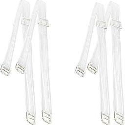 LOURYN KOULYN® Women's Adjustable Transparent Silicone Bra Straps (Free Size) Pack of 4.-image-37