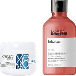 L'OREAL PROFESSIONNEL PARIS Xtenso Care Masque 196 Gm, For Straightened Hair & L'Oréal Professionnel Serie Expert Inforcer Shampoo 300 Ml, For Reduced Hair Breakage-57