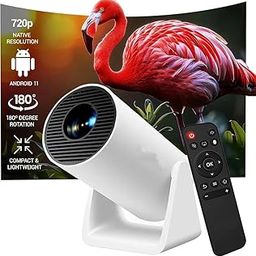 Lightbeam Smart Projector for Home 4K Support, Native 720p HD Resolution, 2500 Lumen, Rotabable Design, Speaker, Android 11 with Built-in Apps (Netflix, Prime, YouTube) WiFi 130" Max Display-image-5
