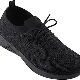 Comfortable Women's Mesh Shoes with Durable PU Sole – Comfortable, Breathable, Lightweight & Stylish All Black Shoe| for Walking, Running, Jogging, for Long Wearing Hours-picture-14