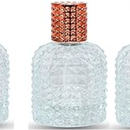 Hunky Dory 50ml Gold | Silver | Orange Empty Refillable Glass Bottle with Spray Pump and Cap for For DIY Perfume, Essential Oils, Blends, Rose Water Combo Bottles(Pack of 3)-29