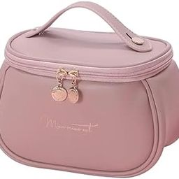 VIVENZA Makeup Bag, Portable Cosmetic Bag, Large Capacity Travel Makeup Organizer, Leather Brush Case for Women, Toiletry Bag for Girls with Handle and Adjustable Divider (Multicolor-New)-image-66