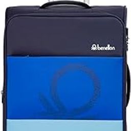united colors of benetton Archimedes Unisex Polyester Soft Luggage - Navy+Teal Blue, 68Cm Medium Trolley Bag for Travel-picture-13