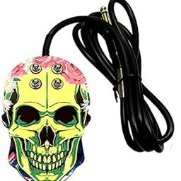 ITT Tattoo Machine Power Supply Skull Foot Pedal Switch Green Skull-picture-43