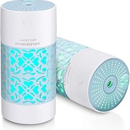 SPIRITUAL HOUSE Magic Cup Cool Mist Humidifiers Oil Diffuser Aroma Air Humidifier with Led Night Light Colorful Change for Car, Office, Home (Sky Blue)-picture-24