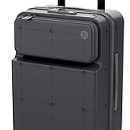 Smart Cabin Luggage | 20-Inch (53 cm) | 360° Double Spinner Wheels | TSA Lock | Charging Port | Dry-Wet Separation Interior | PC+ ABS Material | Aluminum-Magnesium Alloy Pull Rod | Irony Grey-image-74