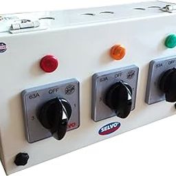 SELVO 63A Three Phase Neutral (TPN) Phase selector Enclosure (with 1 pole 3 ways Rotary switches Fitted and Duly Wired)-23