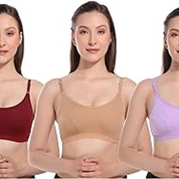 Women Sports Bra Pack of 3 | Daily Use | Non-Wired | Non-Padded | Seamless Bra | Full Coverage | Suitable for Gym,Yoga,Workout-image-58