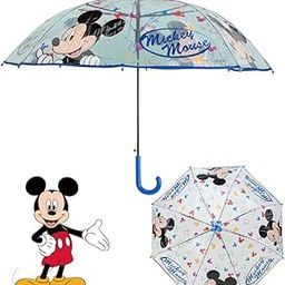 Disney Transparent Mickey Mouse Umbrella for Boys, Multicolor, 4-8 Years-image-4