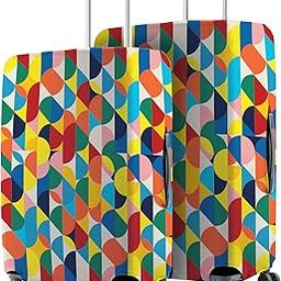 Polyester Protective Luggage Cover Set of 2 (Medium-Large) - Polka Design-9